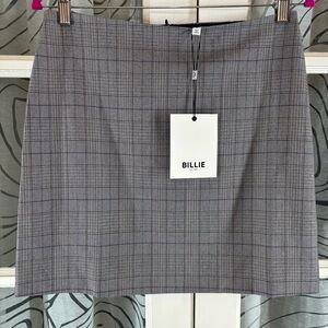 Billie 6 Eva Kensington Skirt NWT Black White Houndstooth